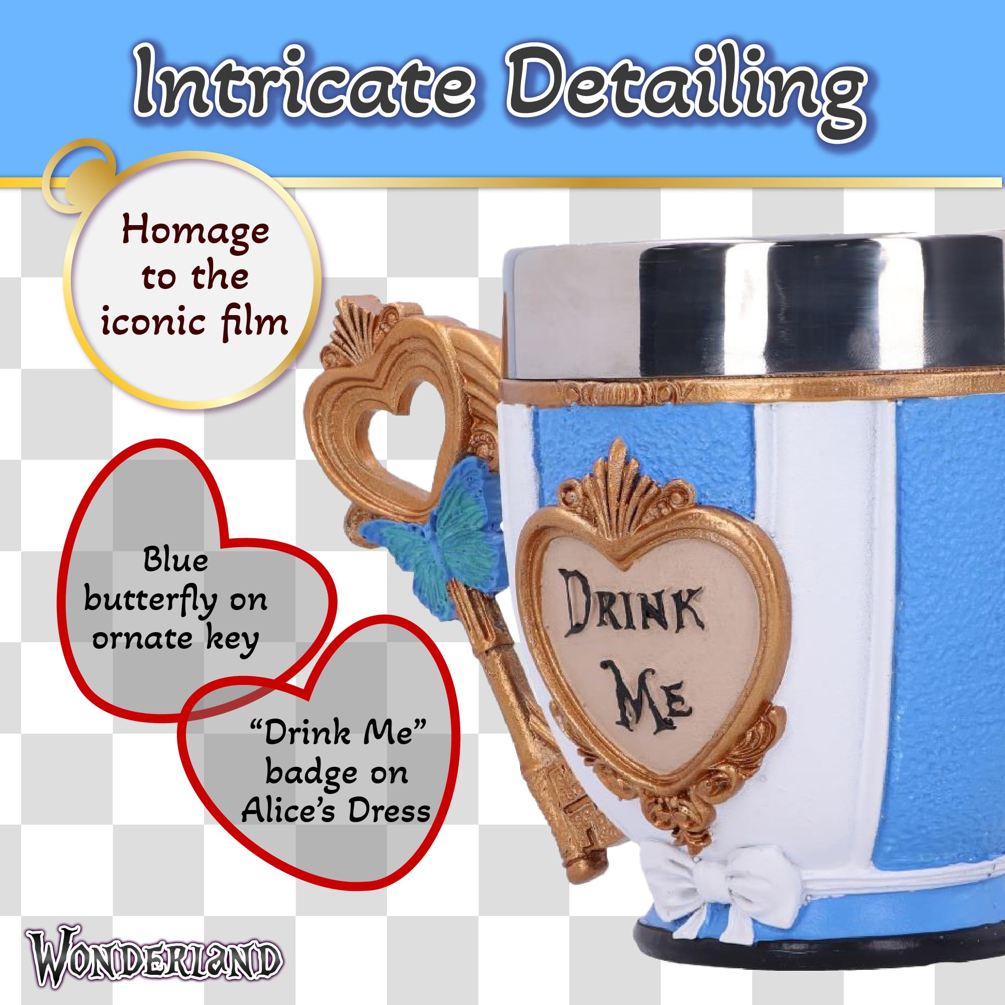 Amazon.com: Nemesis Now Alice in Wonderland Inspired Tea Cup, Hand